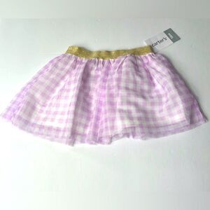 Carter’s skirt purple/white plaid babie’s size 18M